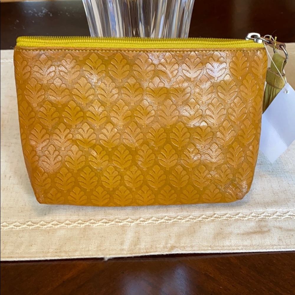 Leather pouch/clutch NWT